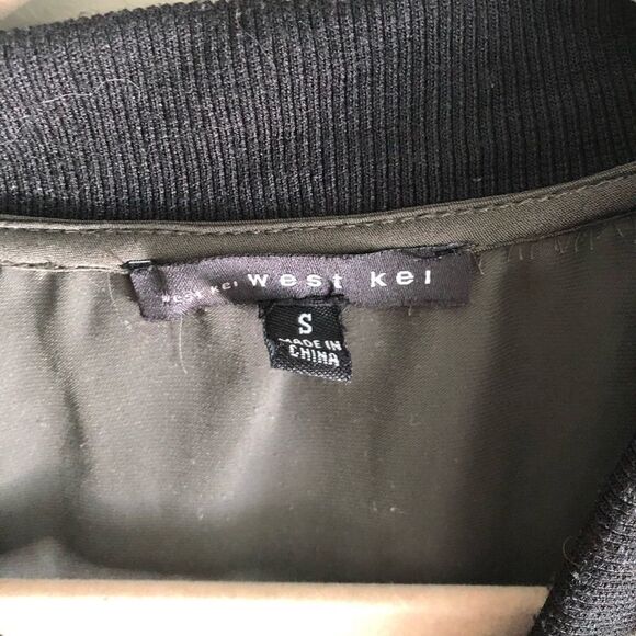 West Kei Olive Floral Embroidered Bomber Jacket - Picture 6 of 9